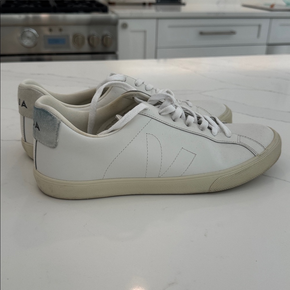 Veja White and Gray Sneakers